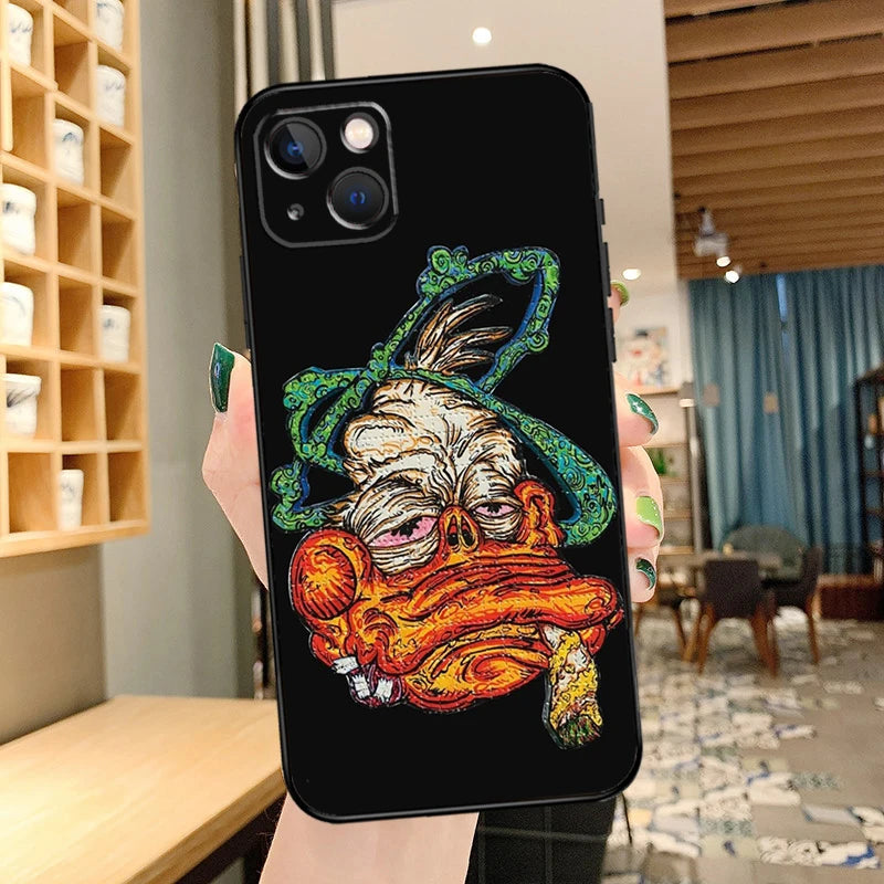 Weed Design Crazy Smoking Phone Case For iPhone 14 Pro Max 17 Air 16 15 11 12 13 Pro Max mini 15 16 Plus 16e Cover