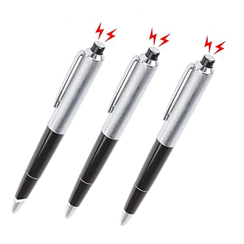 Cooplay 3pcs Shocking Pen Fun Toy Joke to Friend Electric Shock Pencil Trick Prank Gag Gadget for Fools Day