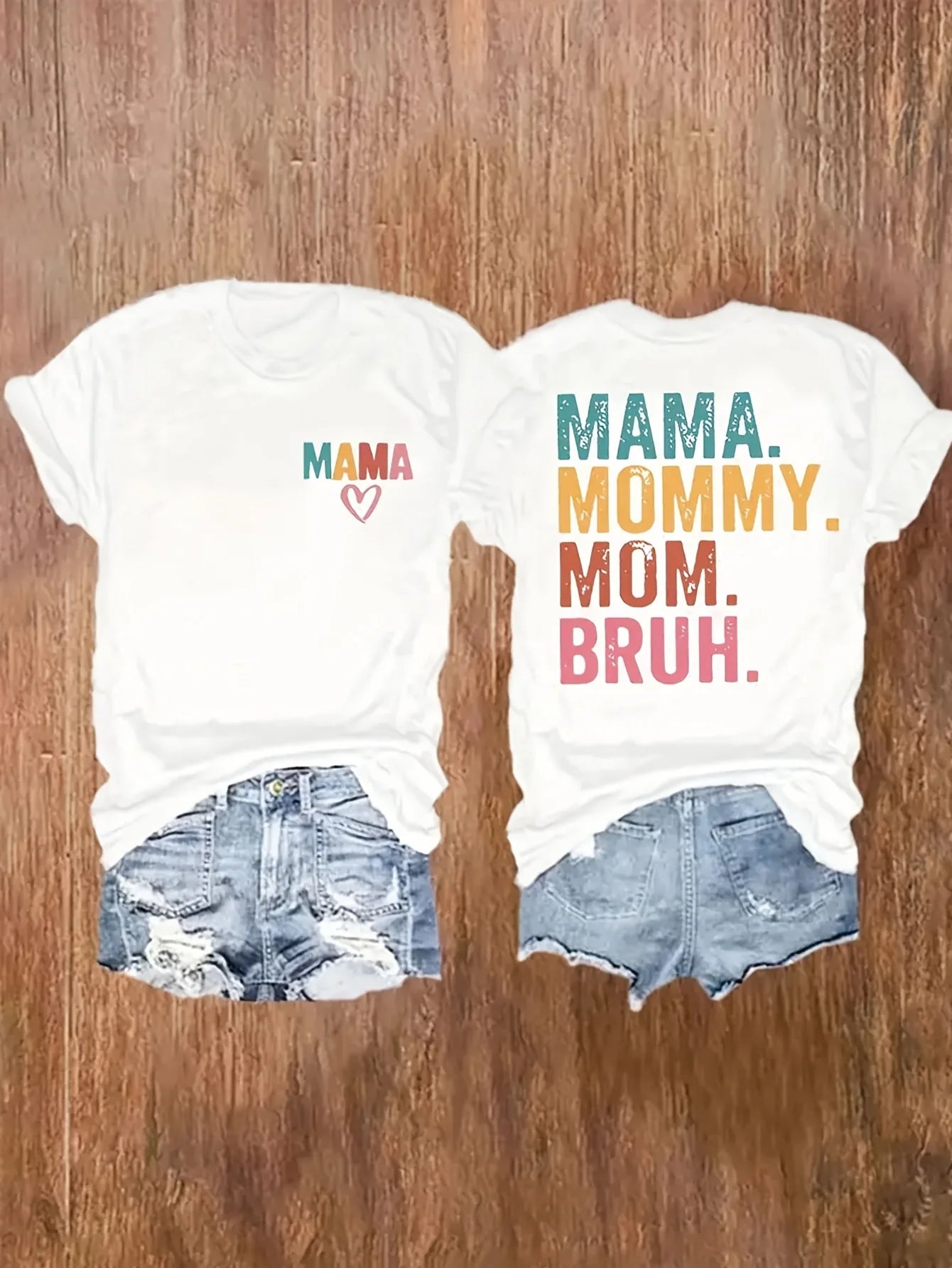 Women's Casual Short Sleeve T-Shirt Mama Mom Graphic Print Round Neck Top Mother's Day Gift Summer Harajuku Casual Y2k Cloyhes