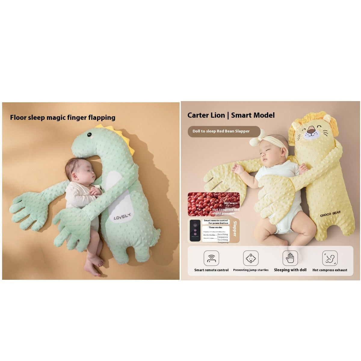 Soothing Baby Sleeping Pillow Animal Shape