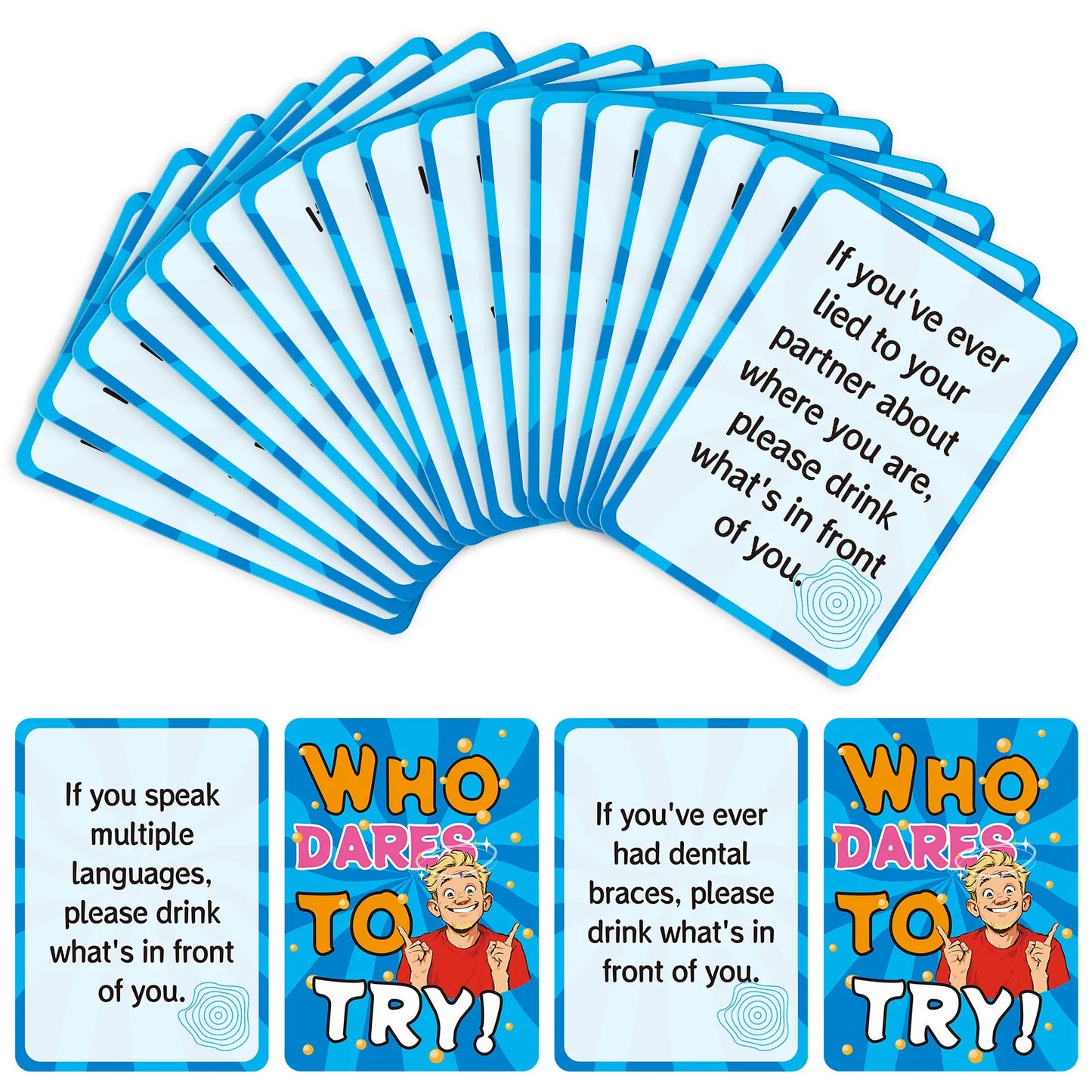 50PCS English Drinking Game Cards Fun Interactive Tabletop Party Game for Adults Party Card Game for House Parties