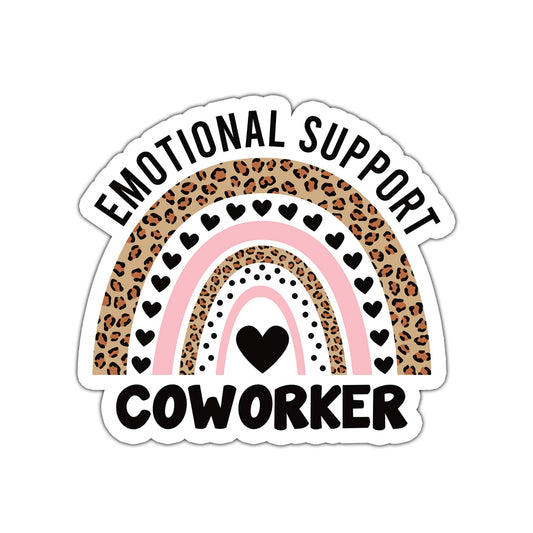 STICKYAME (3pcs) Emotional Support Coworker Stickers Coworker Stickers Cute Rainbow Stickers Funny Emotional Support Stickers Water Assitant Stickers for Laptop Guitar Water Bottles Mental
