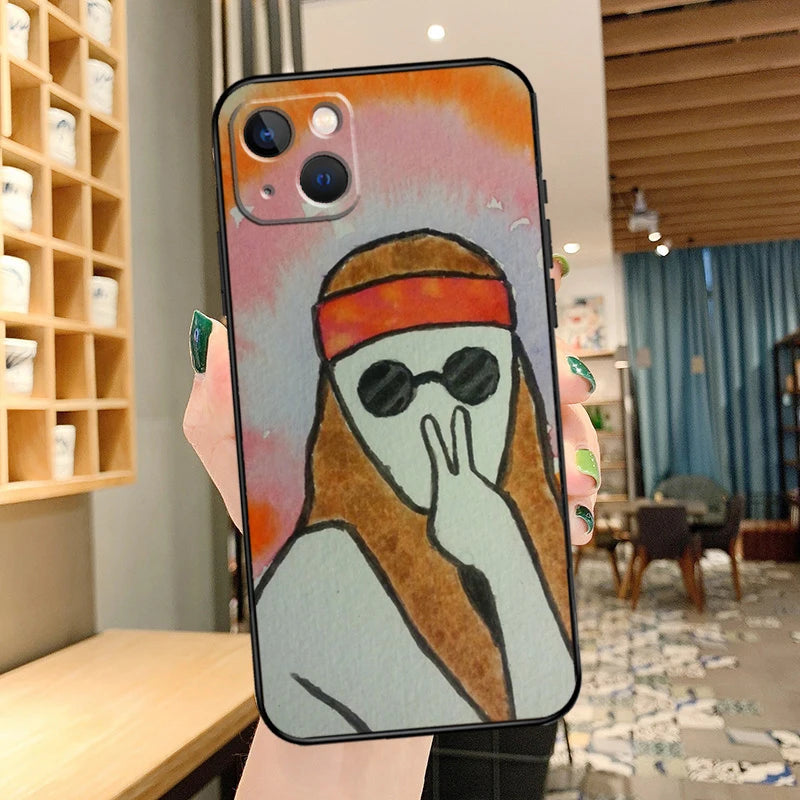 Weed Design Crazy Smoking Phone Case For iPhone 14 Pro Max 17 Air 16 15 11 12 13 Pro Max mini 15 16 Plus 16e Cover