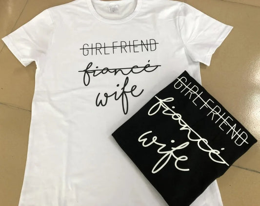 Skuggnas Girlfriend Fiance Wife T-Shirt Future Mrs Tumblr Tee Engagement Gift Fiance Bachelorette Party Tops Cotton tshirts