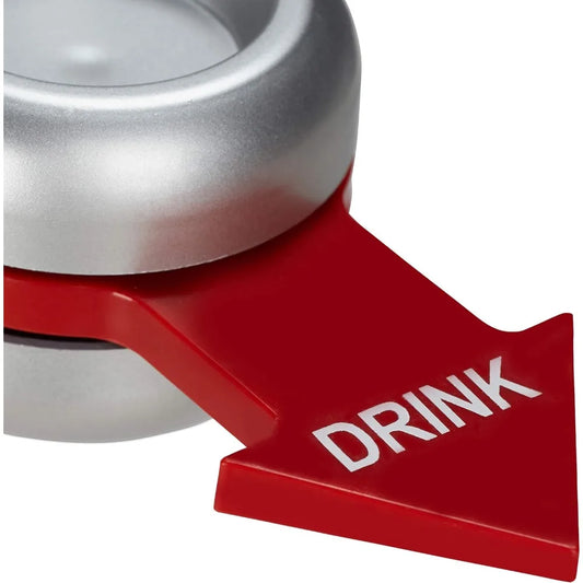 Relaxdays Drinking Game, Spin The Bottle with Red Arrow and Glass, Fun Party Gag, Shot Spinner for Adults, Party Games Toys