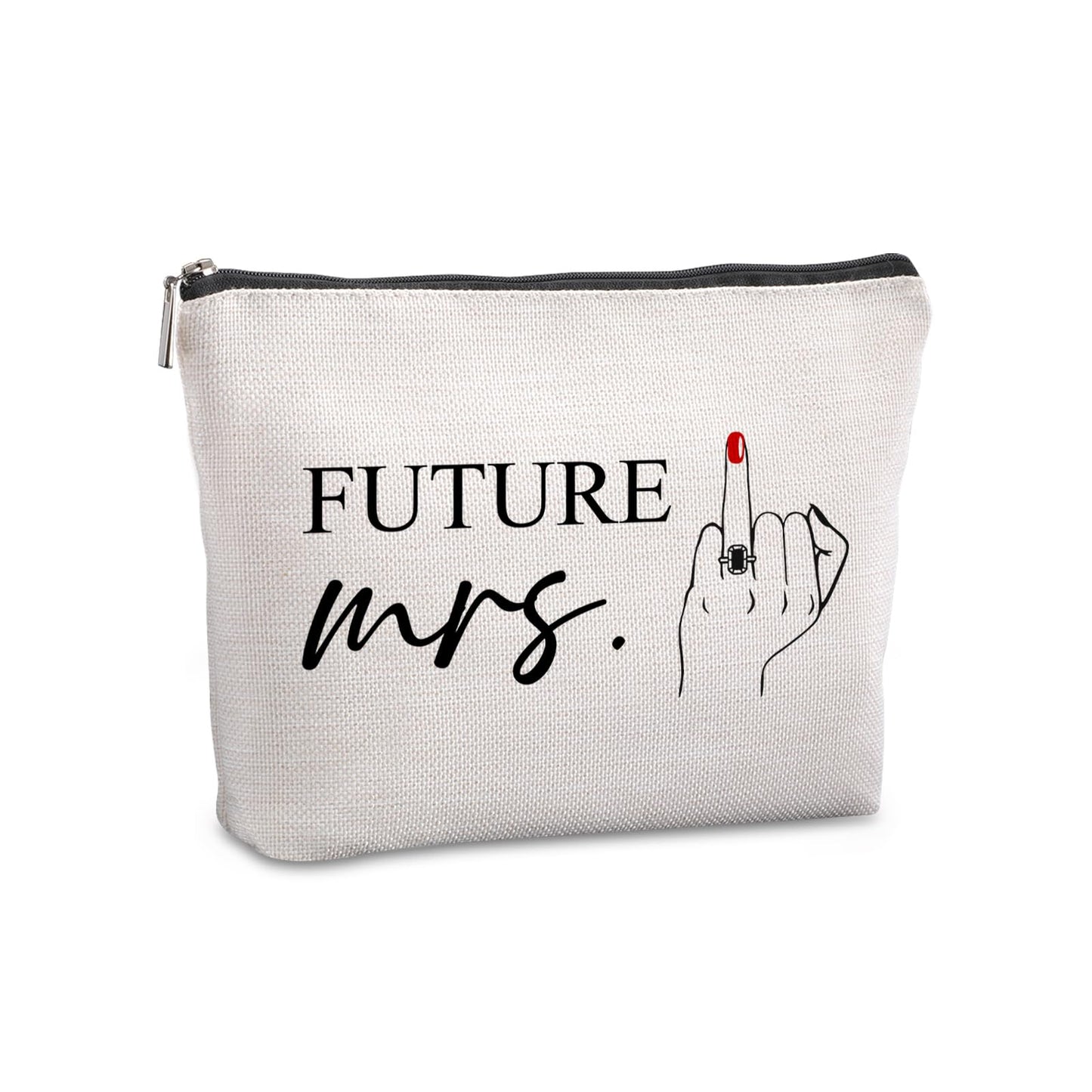 Engagement Gifts for Her Future Mrs Makeup Bag Bridal Gifts for Bride to Be Newly Engaged Bag Bridal Shower Gifts for Bride Bachelorette Party Gifts for Her