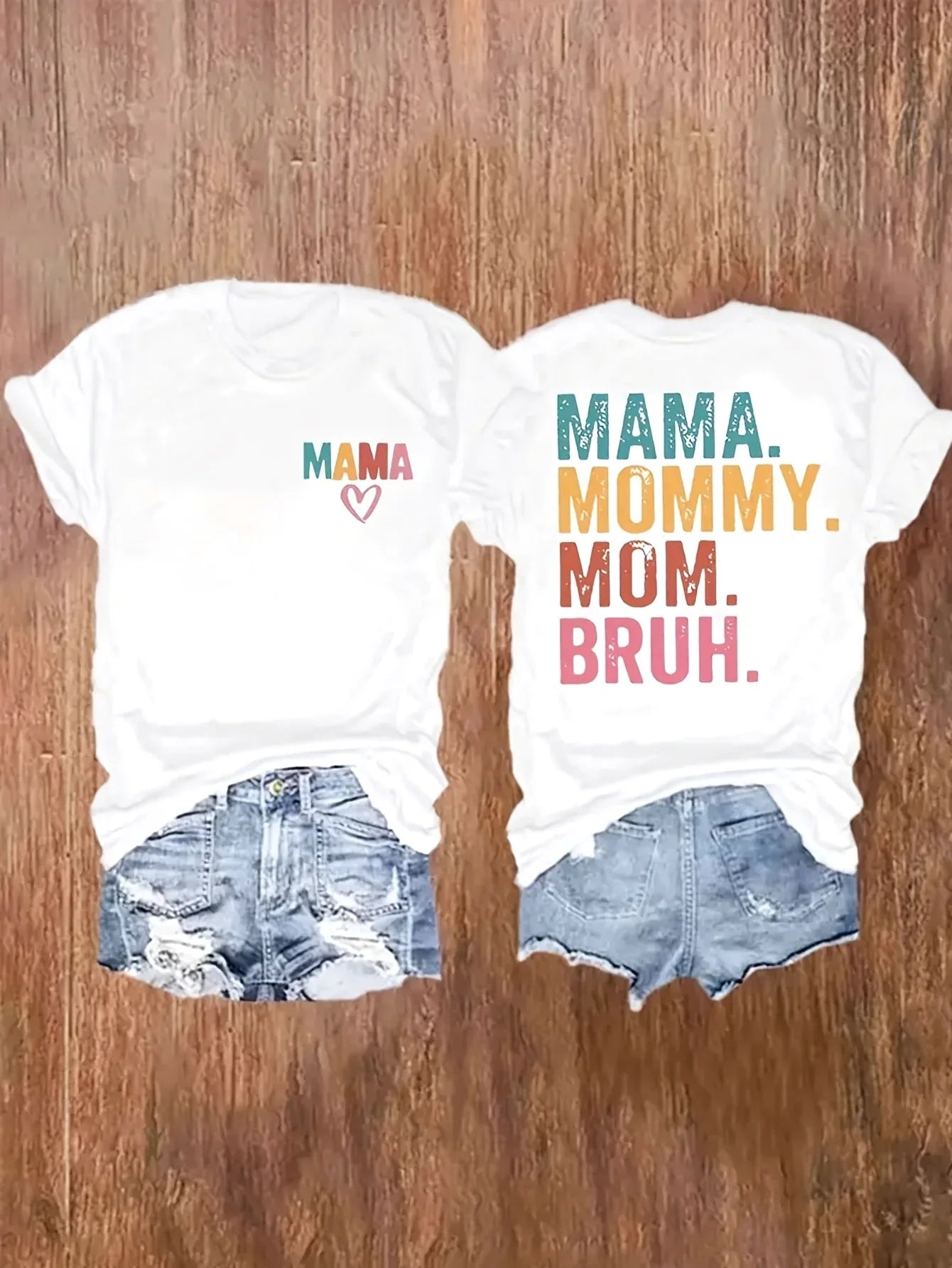 Women's Casual Short Sleeve T-Shirt Mama Mom Graphic Print Round Neck Top Mother's Day Gift Summer Harajuku Casual Y2k Cloyhes