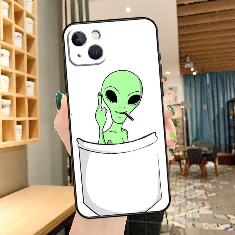 Weed Design Crazy Smoking Phone Case For iPhone 14 Pro Max 17 Air 16 15 11 12 13 Pro Max mini 15 16 Plus 16e Cover