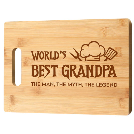 Grandpa Gifts Cutting Board for Grandpa Engraved Bamboo Kitchen Cutting Board Birthday Gifts for Grandpa Grandpa Birthday Gifts from Grandkids Fathers Day Christmas Gifts for Grandfather Gifts